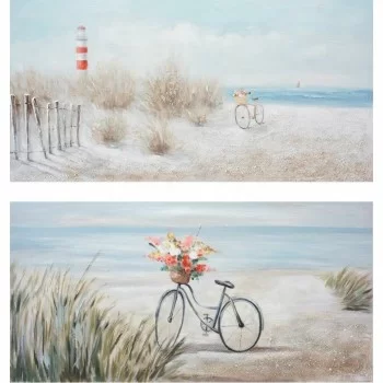 Painting DKD Home Decor 140 x 3,5 x 70 cm Beach...