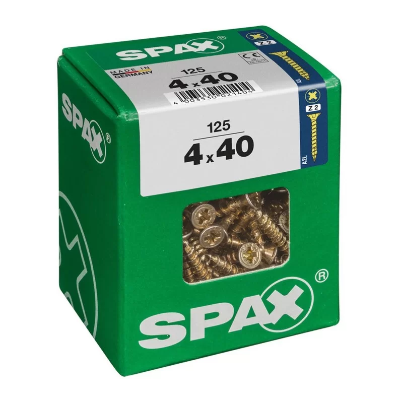 Box of screws SPAX Yellox Wood Flat head 125...