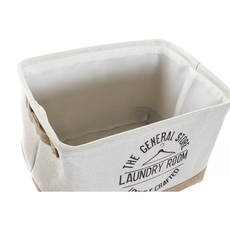 Basket DKD Home Decor 8424001855711 Beige Grey...