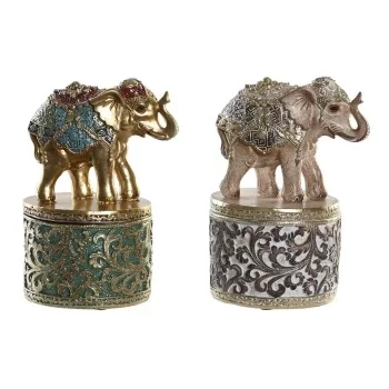 Decorative Figure DKD Home Decor Beige Golden Elephant...