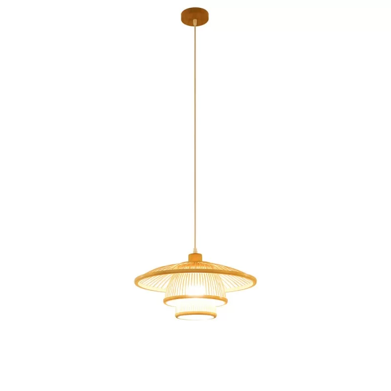 Ceiling Light DKD Home Decor Natural Bamboo 50...