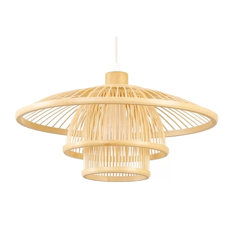 Ceiling Light DKD Home Decor Natural Bamboo 50...