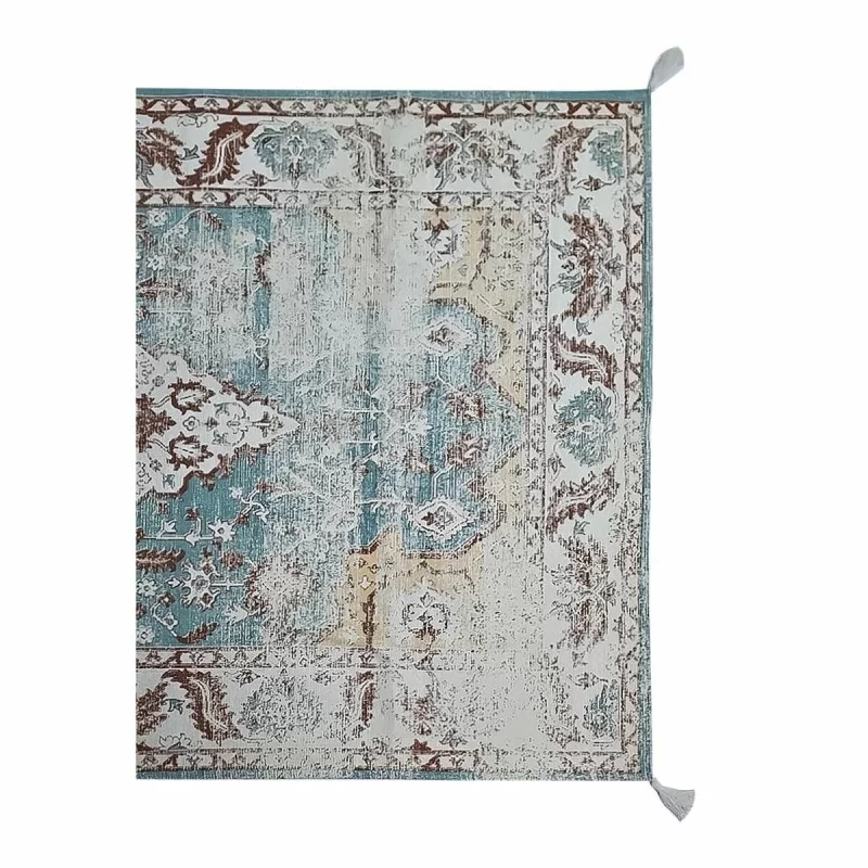 Carpet DKD Home Decor Aged finish Blue Cotton...