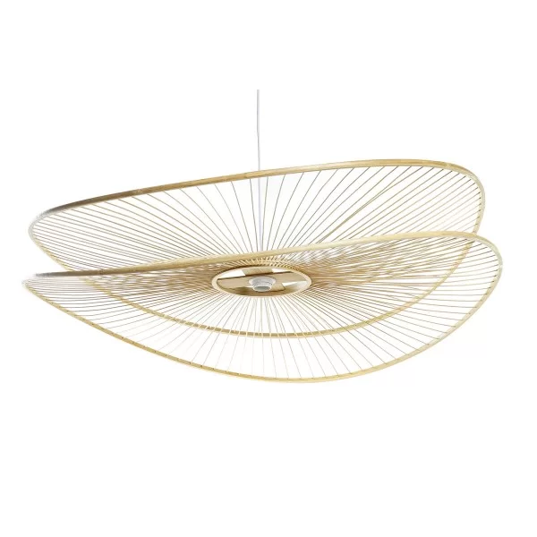 Ceiling Light DKD Home Decor Brown Bamboo 50 W 100 x 100 x 25 cm