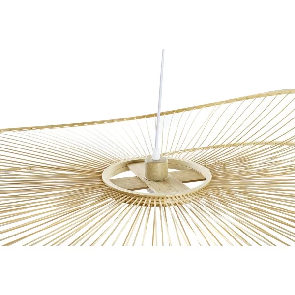Ceiling Light DKD Home Decor Brown Bamboo 50 W 100 x 100 x 25 cm