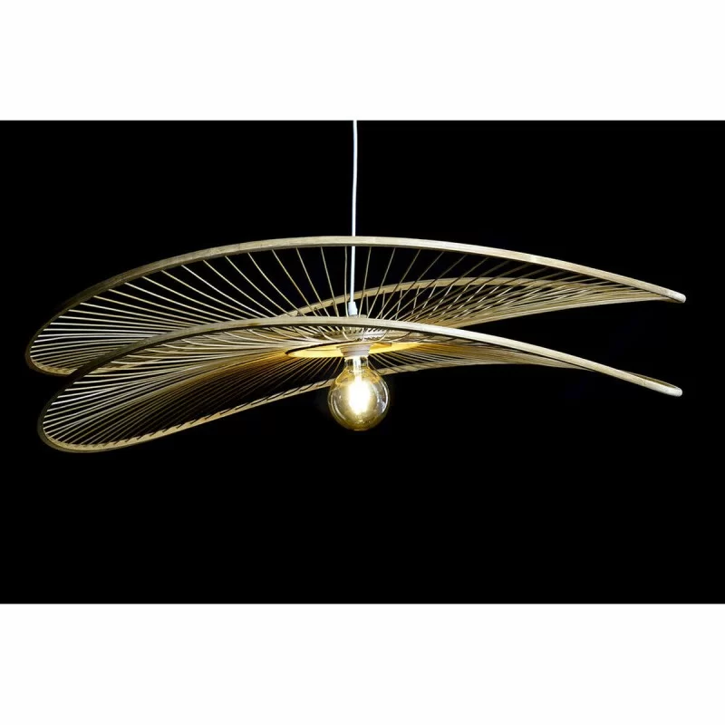 Ceiling Light DKD Home Decor Brown Bamboo 50 W...