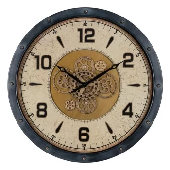 Wall Clock Black Golden Crystal Iron 72 x 9 x 72 cm (3...