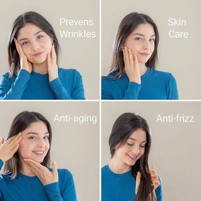 Anti-Wrinkle Neck Pillow with Satin Cover...