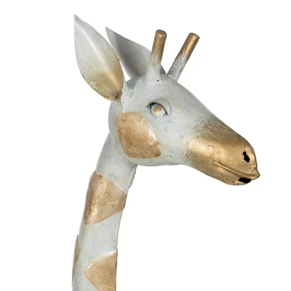 Decorative Figure Grey Golden Giraffe 45 x 14 x 120 cm