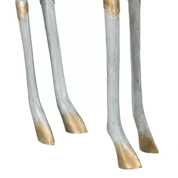 Decorative Figure Grey Golden Giraffe 45 x 14 x 120 cm