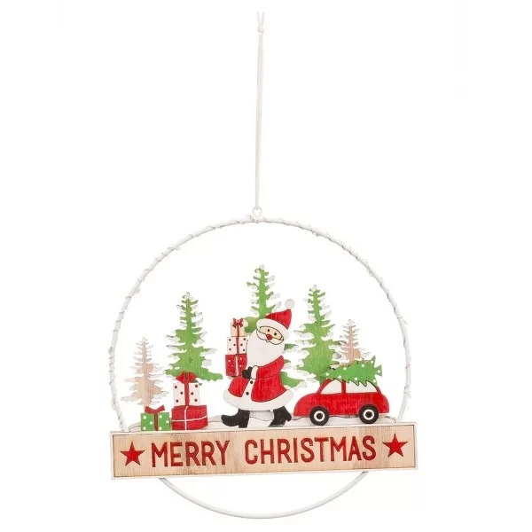 Christmas bauble Multicolour Wood 20 x 1,7 x 20,5 cm