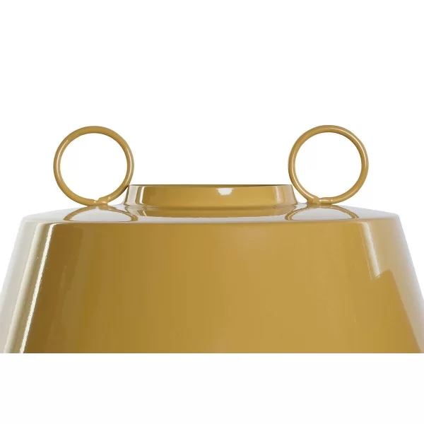 Vase Home ESPRIT Mustard Terracotta Iron Lacquered 31 x 31 x 23 cm (2 Units)