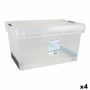 Storage Box with Lid Evolution Transparent 57 x 39 x 31...