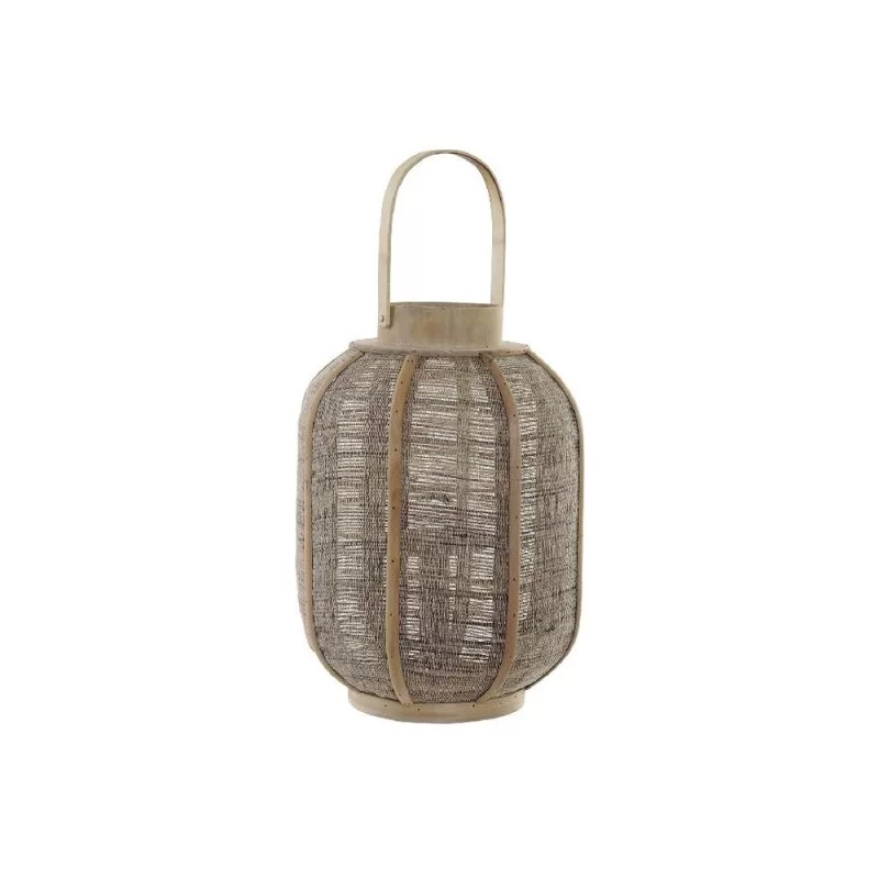 Candleholder DKD Home Decor Linen Bamboo (27 x 27 x 51 cm)