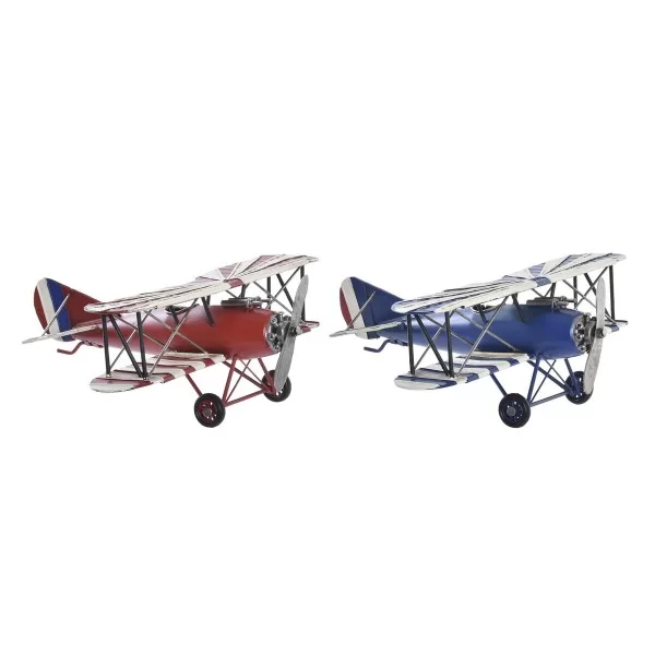 Decorative Figure DKD Home Decor 32 x 27 x 11,5 cm Vintage Little Plane (2 Units)
