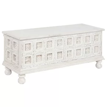 Chest Home ESPRIT White Mango wood 110 x 40 x 48 cm