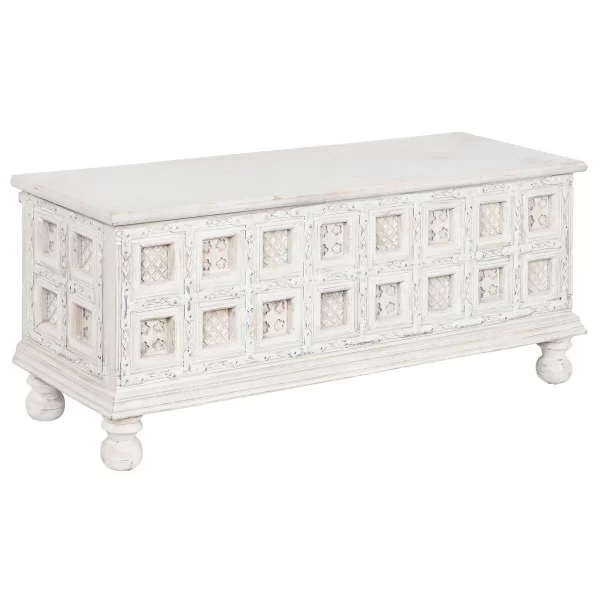 Chest Home ESPRIT White Mango wood 110 x 40 x 48 cm