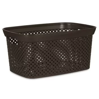 Basket Organiser Brown Plastic 10 L (24 Units) 2