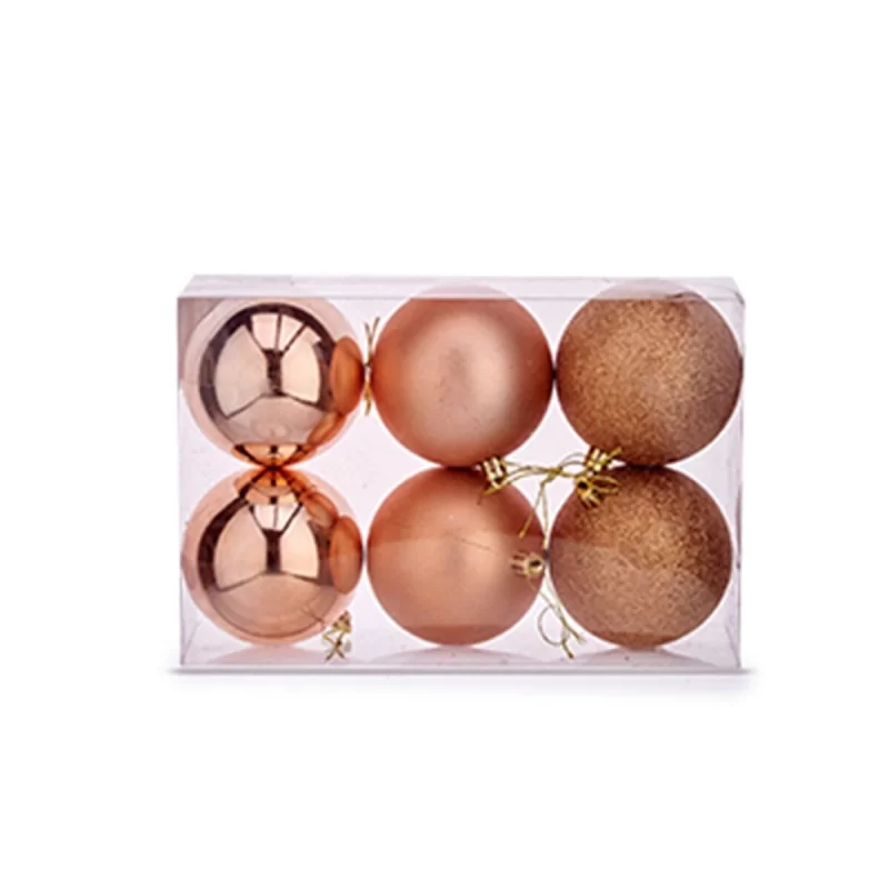 Set of Christmas balls Copper Plastic 8 x 9 x 8...