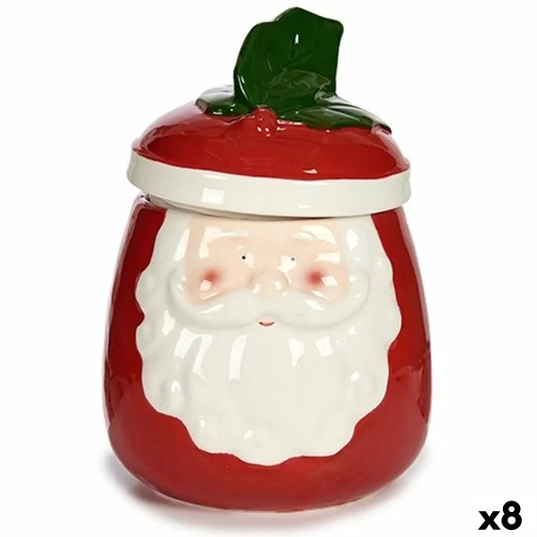 Decorative Figure Father Christmas Red Ceramic 14 x 19,5 x 14 cm (8 Units)