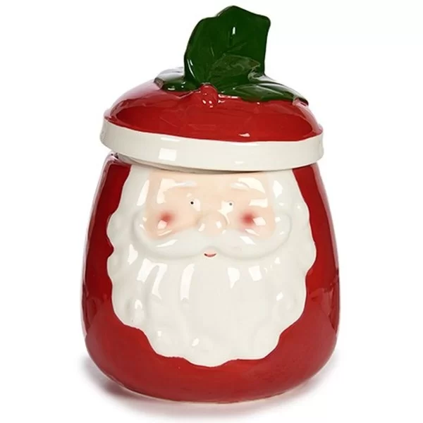 Decorative Figure Father Christmas Red Ceramic 14 x 19,5 x 14 cm (8 Units)