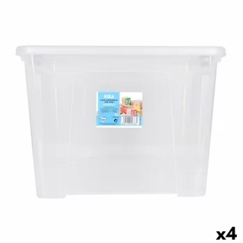 Storage Box with Lid Dem Kira Plastic Transparent 32 L 42...