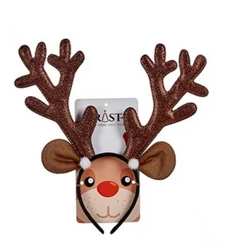 Reindeer Headband Horns Brown 32 x 34 x 1,5 cm (12 Units) 2