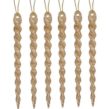 Christmas Decorations Set champagne Plastic Glitter 13,5... 2