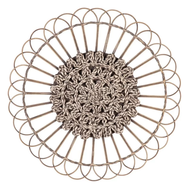 Wall Decoration Natural Rattan 73 x 3 x 73 cm