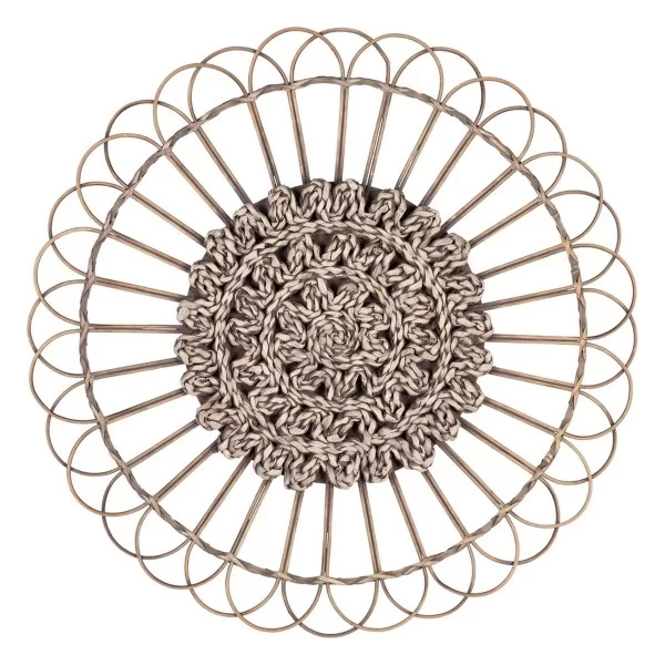 Wall Decoration Natural Rattan 73 x 3 x 73 cm