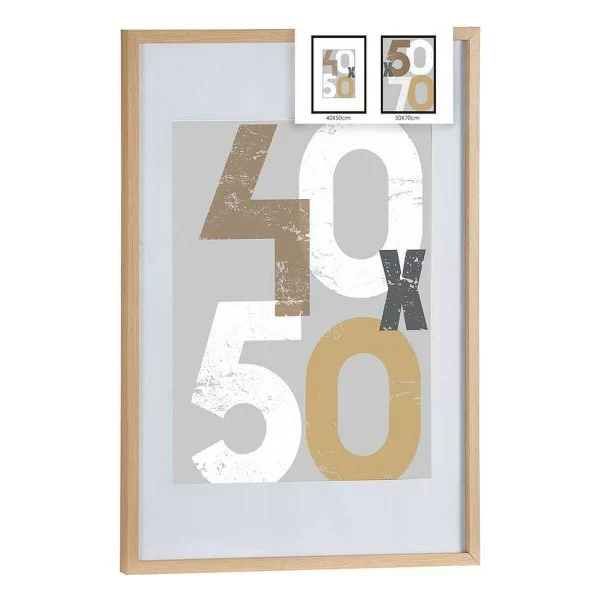 Photo frame 52,5 x 2,5 x 72,5 cm Natural Plastic MDF Wood (6 Units)