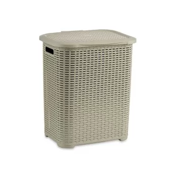 Laundry Basket Cream Plastic 42 L 34,5 x 48 x 41 cm (10... 2