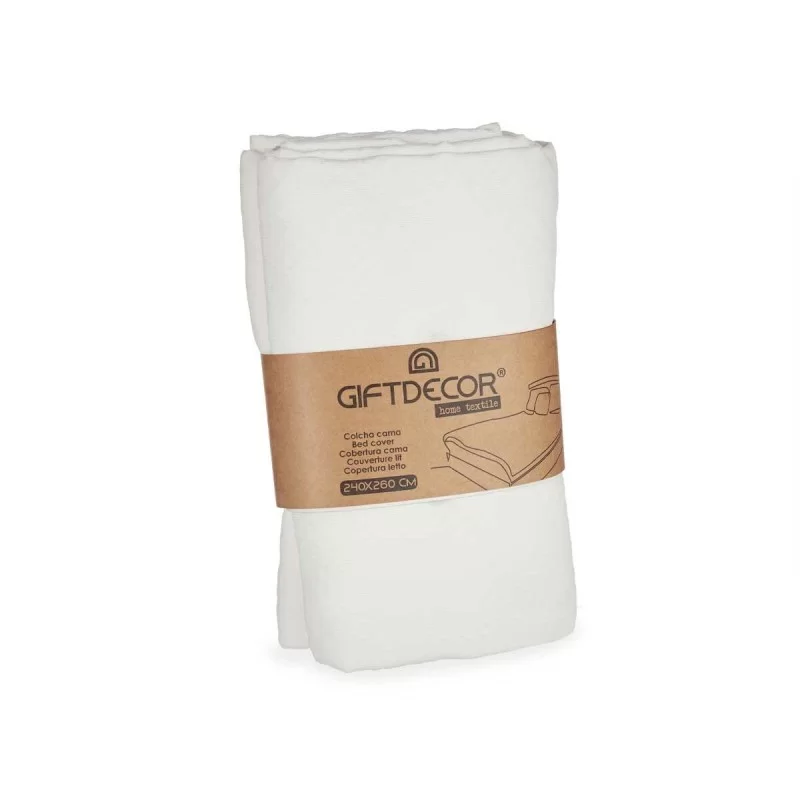 Bedspread (quilt) 240 x 260 cm Geometric White...