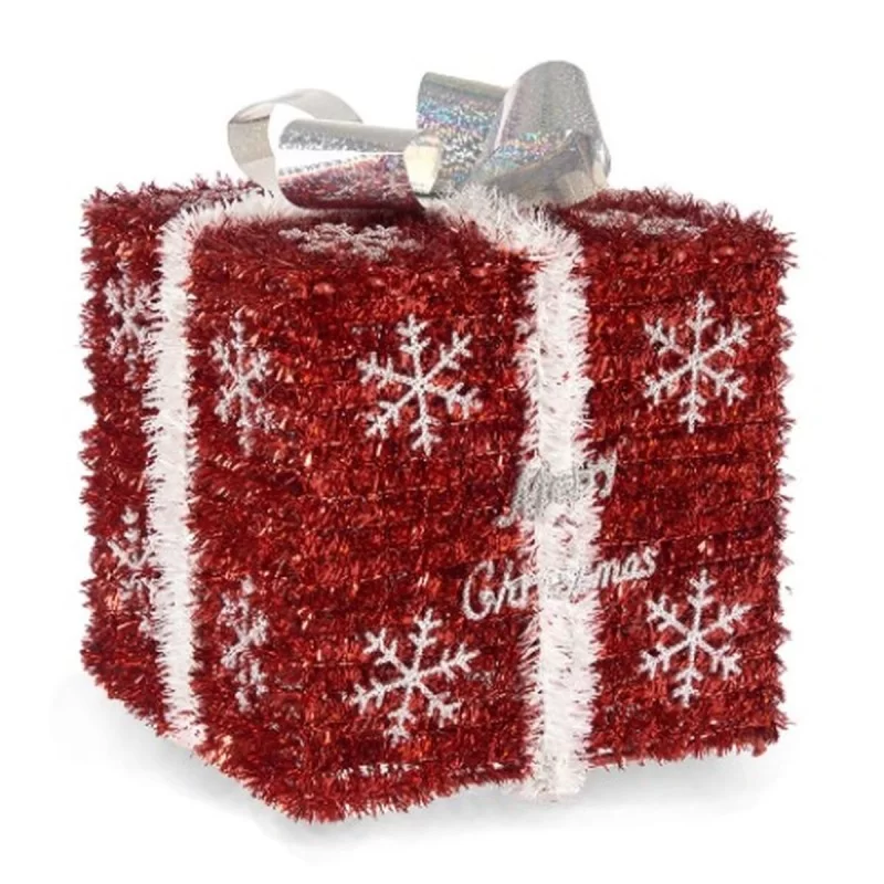 Gift Box White Red Silver polypropylene PET 20...