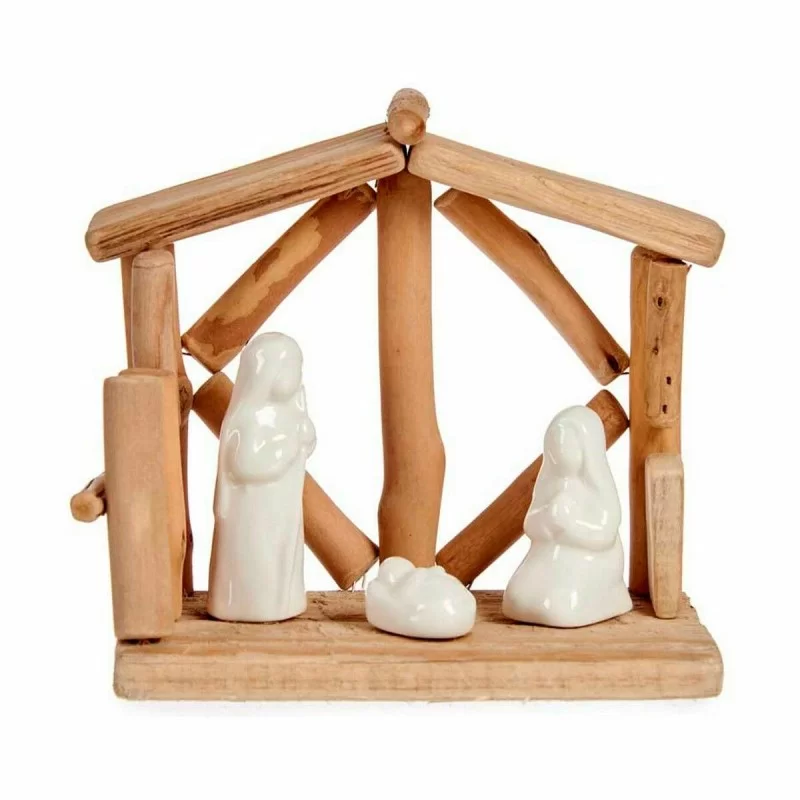 Christmas nativity set White Natural Wood...