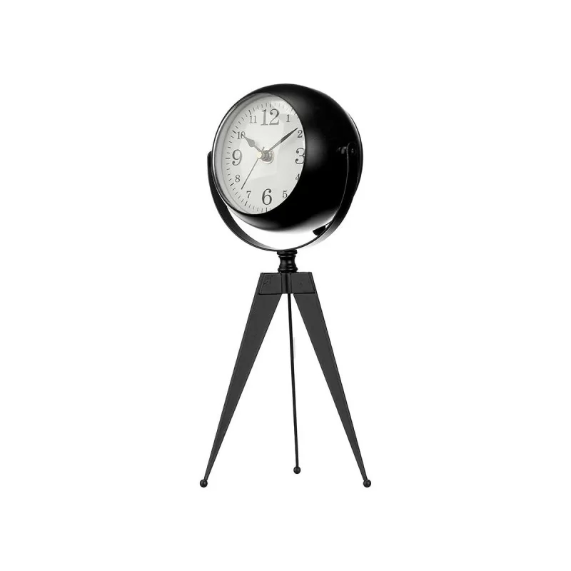 Table clock Tripod Black Metal 12 x 30 x 12 cm...