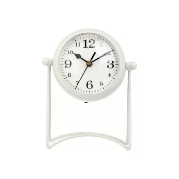 Table clock White Metal 15,5 x 20 x 11 cm (4 Units) 2