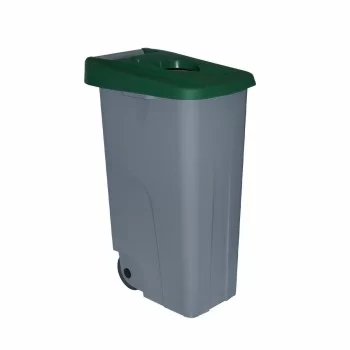 Dustbin with Wheels Denox 85 L Green 58 x 41 x 76 cm 2