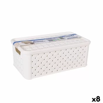 Storage Box with Lid Tontarelli Arianna Plastic White 4 L...