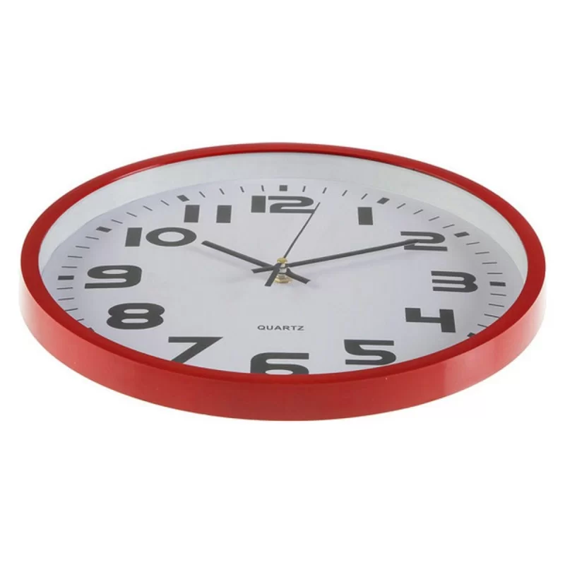 Wall Clock Versa Red Plastic 4,2 x 30,5 x 30,5 cm