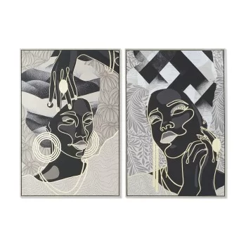 Painting DKD Home Decor African Woman Tropical 84 x 4,5 x...