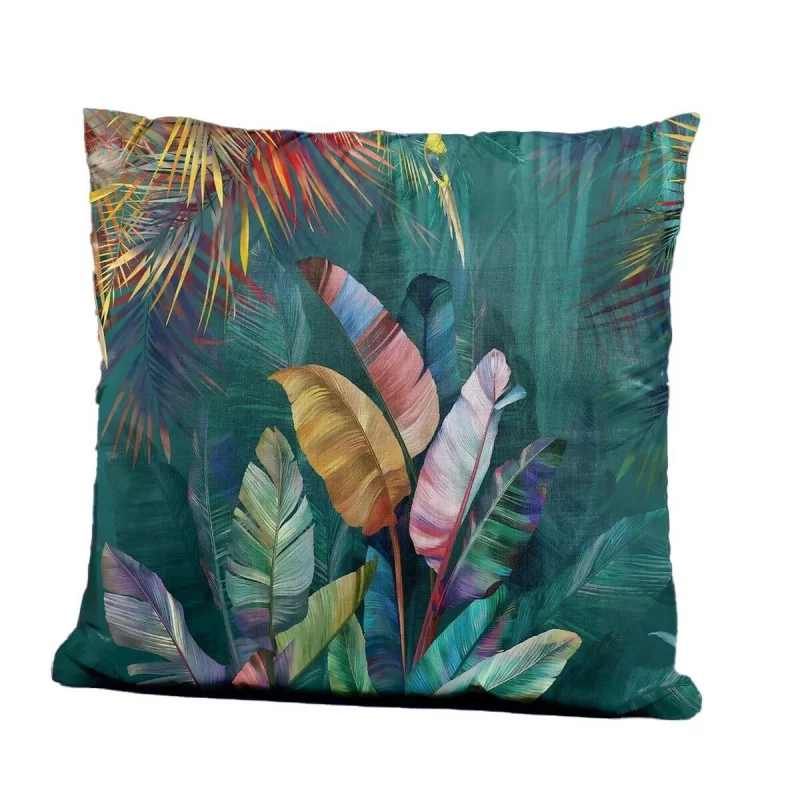 Cushion Blue jungle Leaf of a plant Palm tree 45 x 10 x 45 cm
