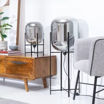 Desk lamp Black Metal Crystal Iron Hierro/Cristal 40 W... 2