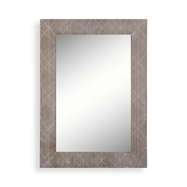 Wall mirror Versa Paolownia wood Mirror 2 x 76 x 54 cm