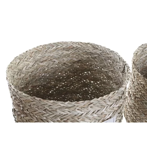 Basket set DKD Home Decor Fibre (37 x 37 x 34 cm)