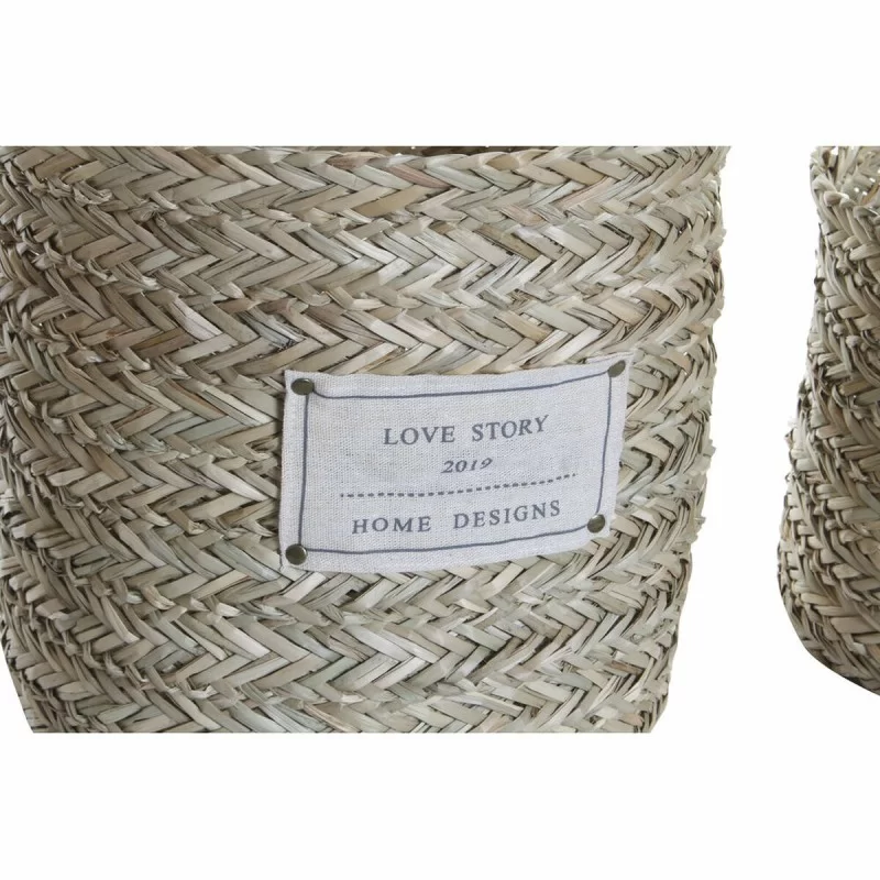 Basket set DKD Home Decor Fibre (37 x 37 x 34 cm)