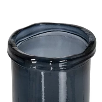 Vase Blue recycled glass 15 x 15 x 20 cm 2