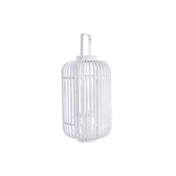 Lantern DKD Home Decor Crystal White Bamboo (28 x 28 x 47...