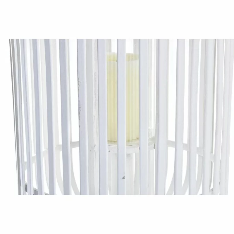 Lantern DKD Home Decor Crystal White Bamboo (28...