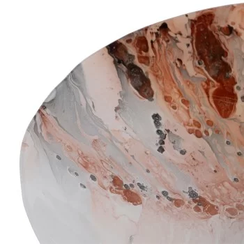 Centerpiece Salmon Crystal 39 x 39 x 6,5 cm 2